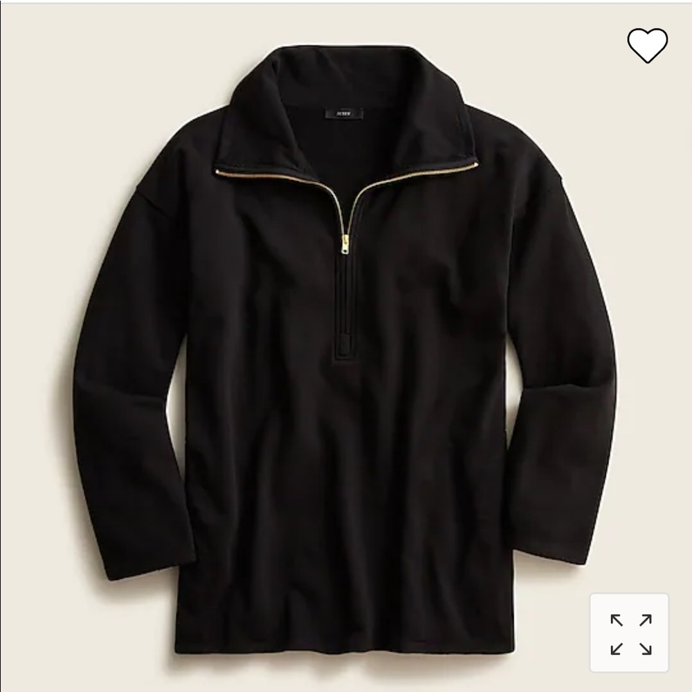 J. Crew Half Zip Tunic Sweatshirt